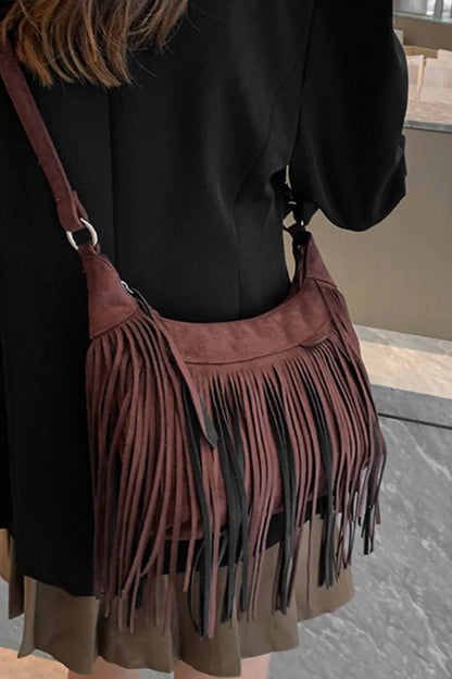 Fringe shoulder bag for women -11