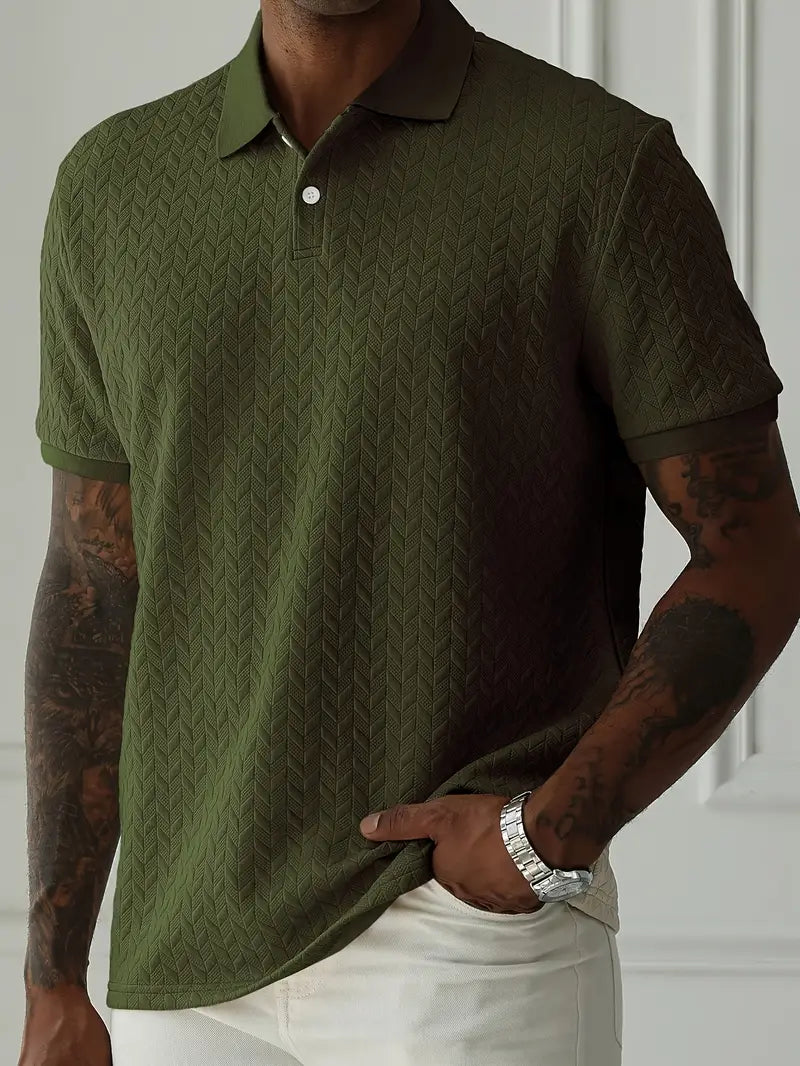 Classic textured everyday polo shirt for men | Ellison -10