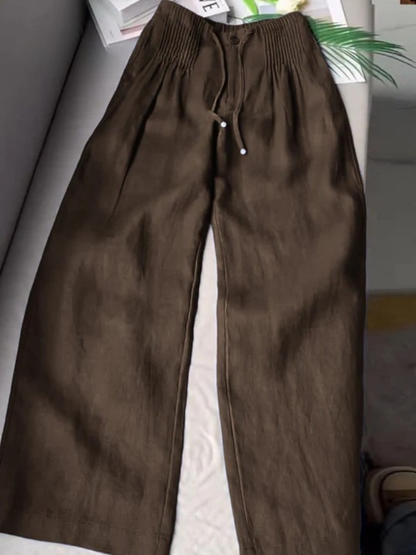 Relaxed wide-leg trousers for women | Alina -8