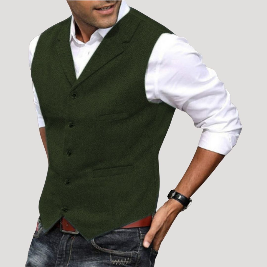 Tailored smart-casual everyday waistcoat for men | Preston -2