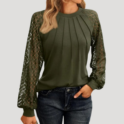 Long-sleeve smart-casual everyday blouse for women | Amelie -6