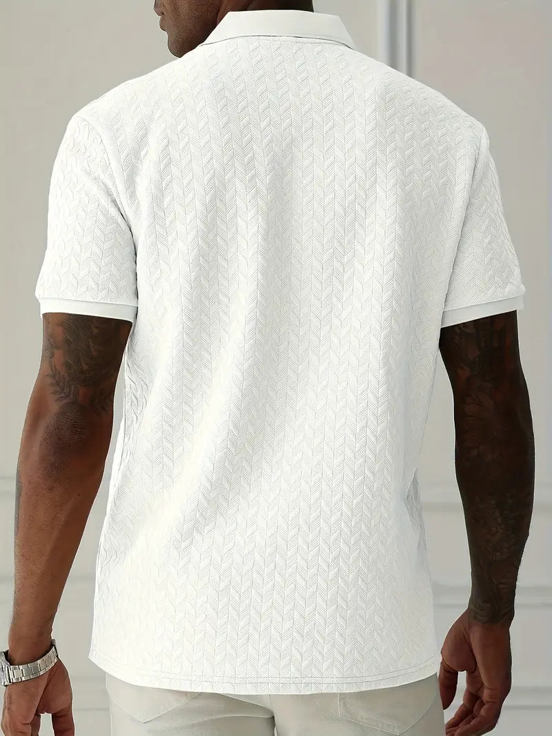 Classic textured everyday polo shirt for men | Ellison -14