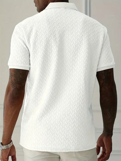 Classic textured everyday polo shirt for men | Ellison -14