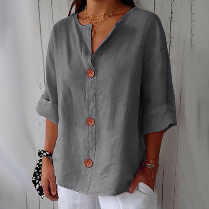 Classic everyday blouse with relaxed fit for women | Elara