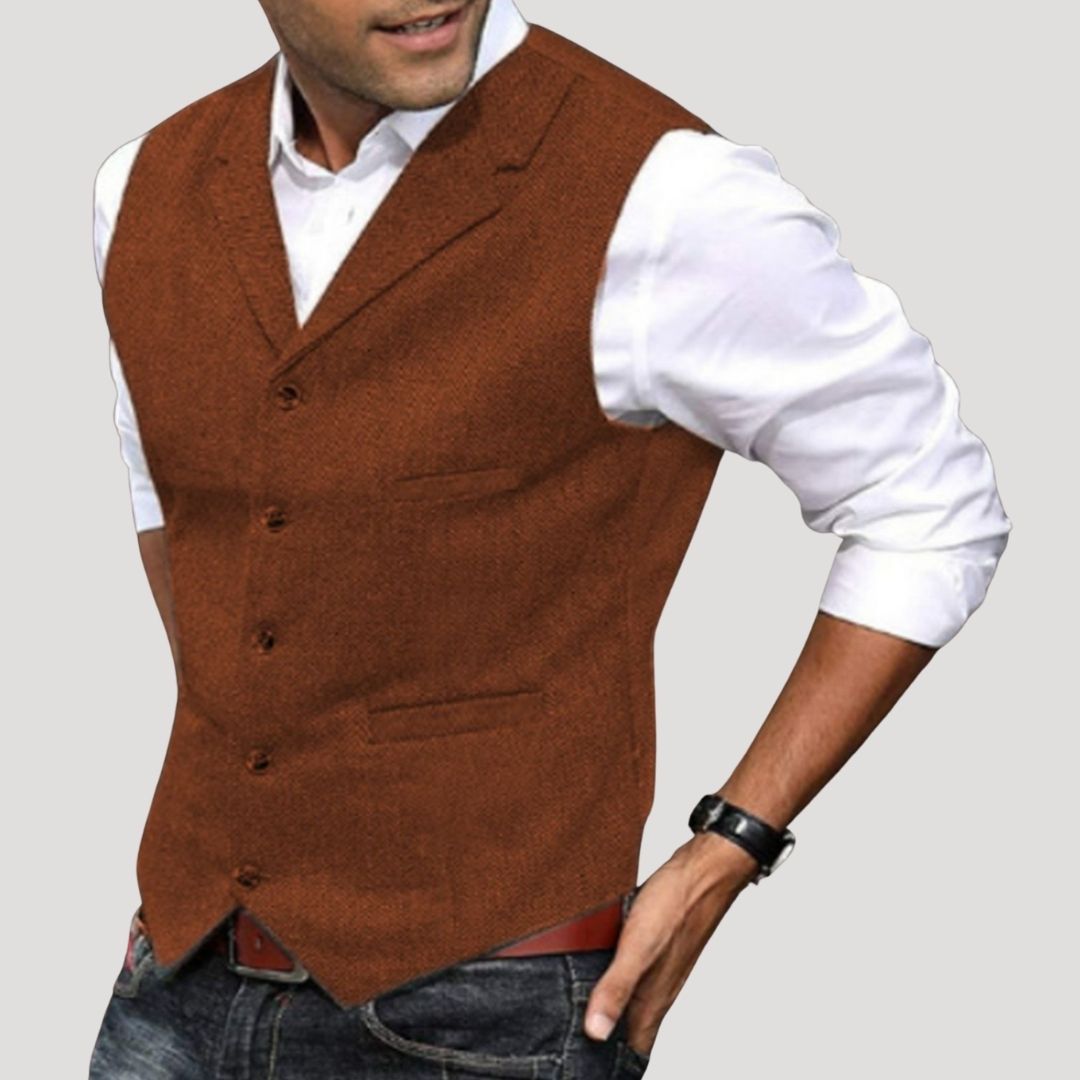 Tailored smart-casual everyday waistcoat for men | Preston -3