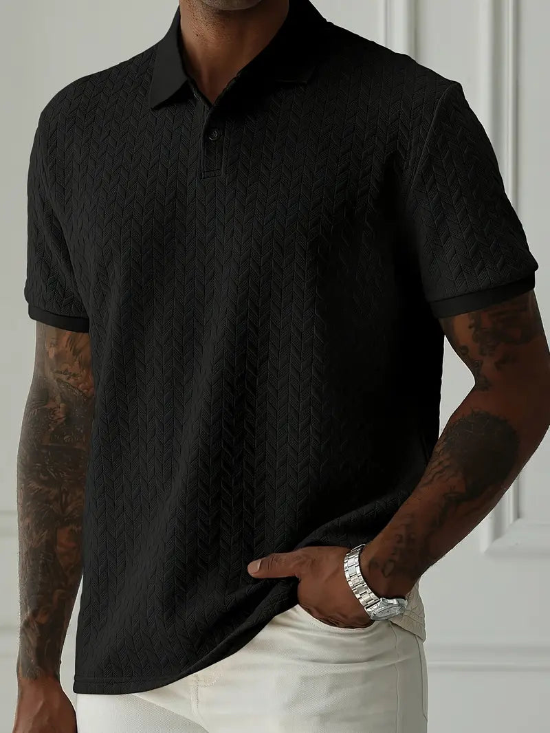 Classic textured everyday polo shirt for men | Ellison -7