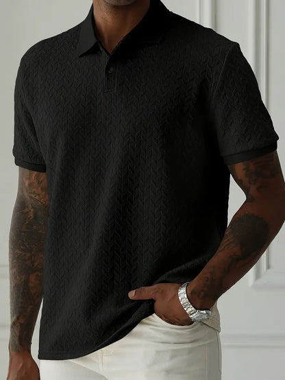 Classic textured everyday polo shirt for men | Ellison -7