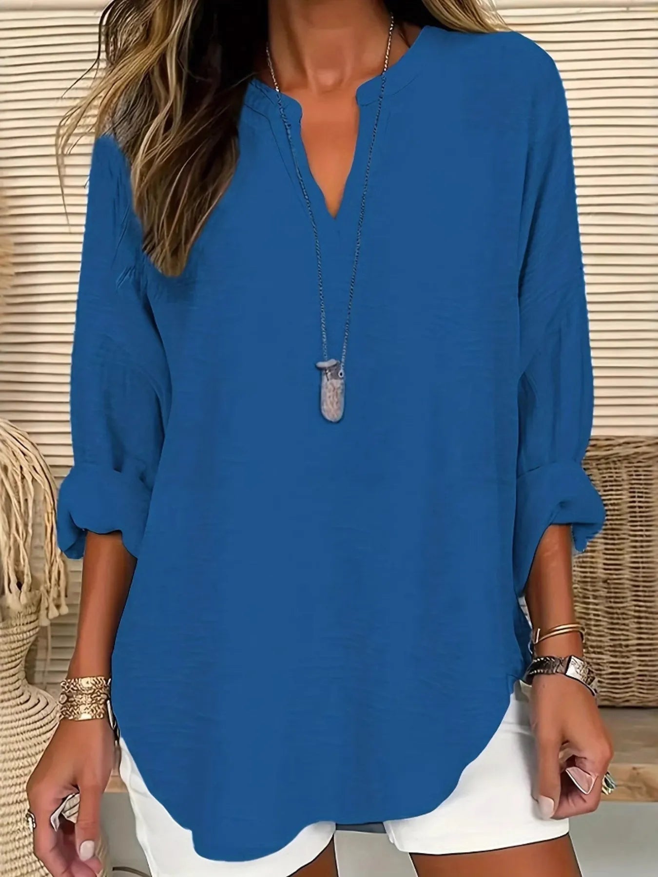 Chemisier long blouse for women -1