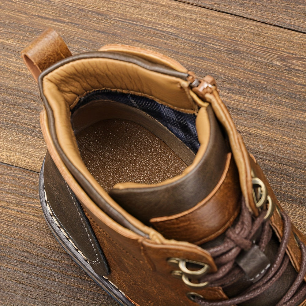 Heritage brogue boots with classic detailing for men | Maxwell