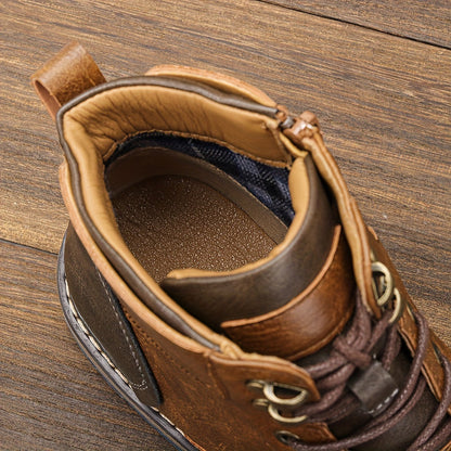 Heritage brogue boots with classic detailing for men | Maxwell