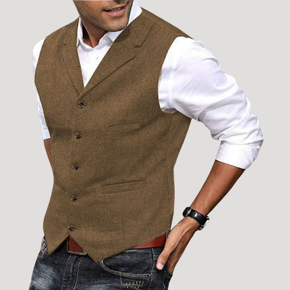 Tailored smart-casual everyday waistcoat for men | Preston -7