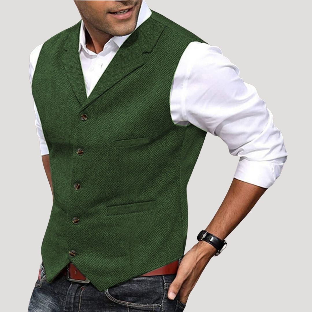 Tailored smart-casual everyday waistcoat for men | Preston -8