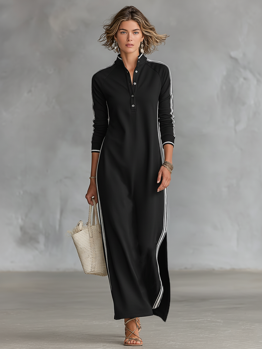 Minimalist button-down sweatshirt for women | Elowen -8