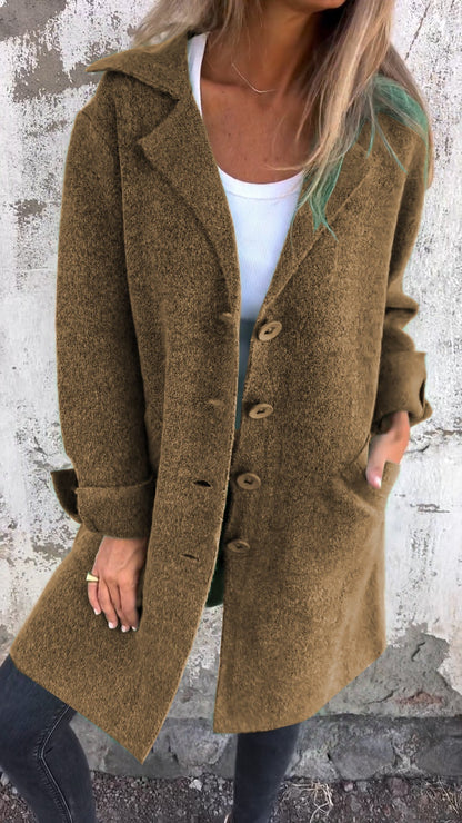 Long knit coat for women | Ada -7