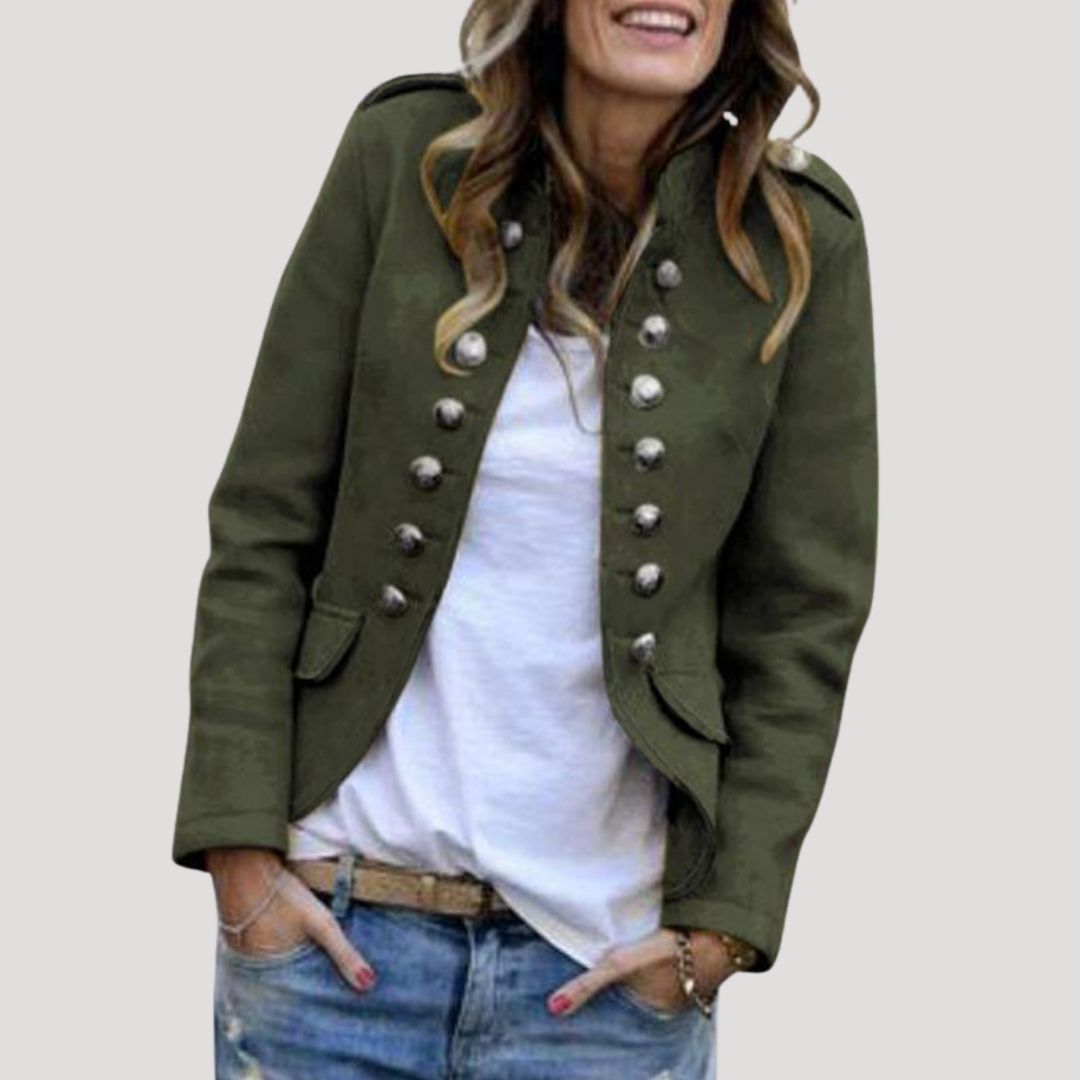 Military-inspired tailored everyday blazer for women | Colette -1
