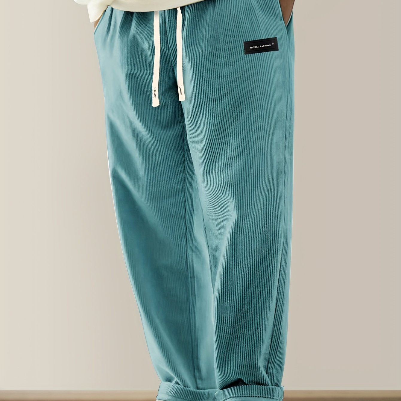 Relaxed drawstring corduroy everyday trousers for men | Ellison -20
