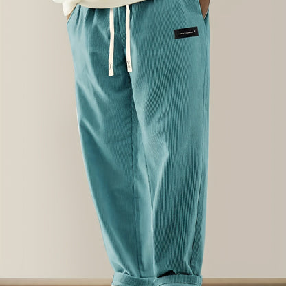 Relaxed drawstring corduroy everyday trousers for men | Ellison -20
