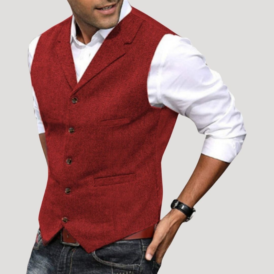 Tailored smart-casual everyday waistcoat for men | Preston -10