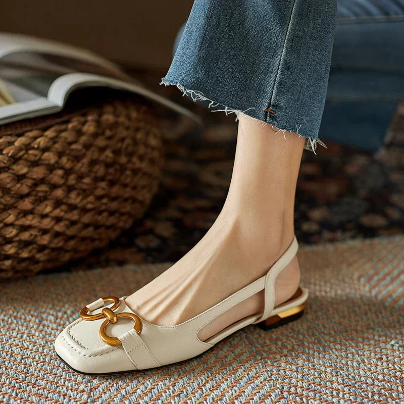 Orthopaedic leather buckle sandals for women | Camila -4