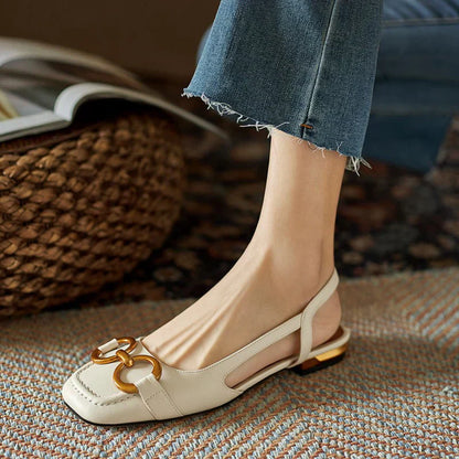Orthopaedic leather buckle sandals for women | Camila -4