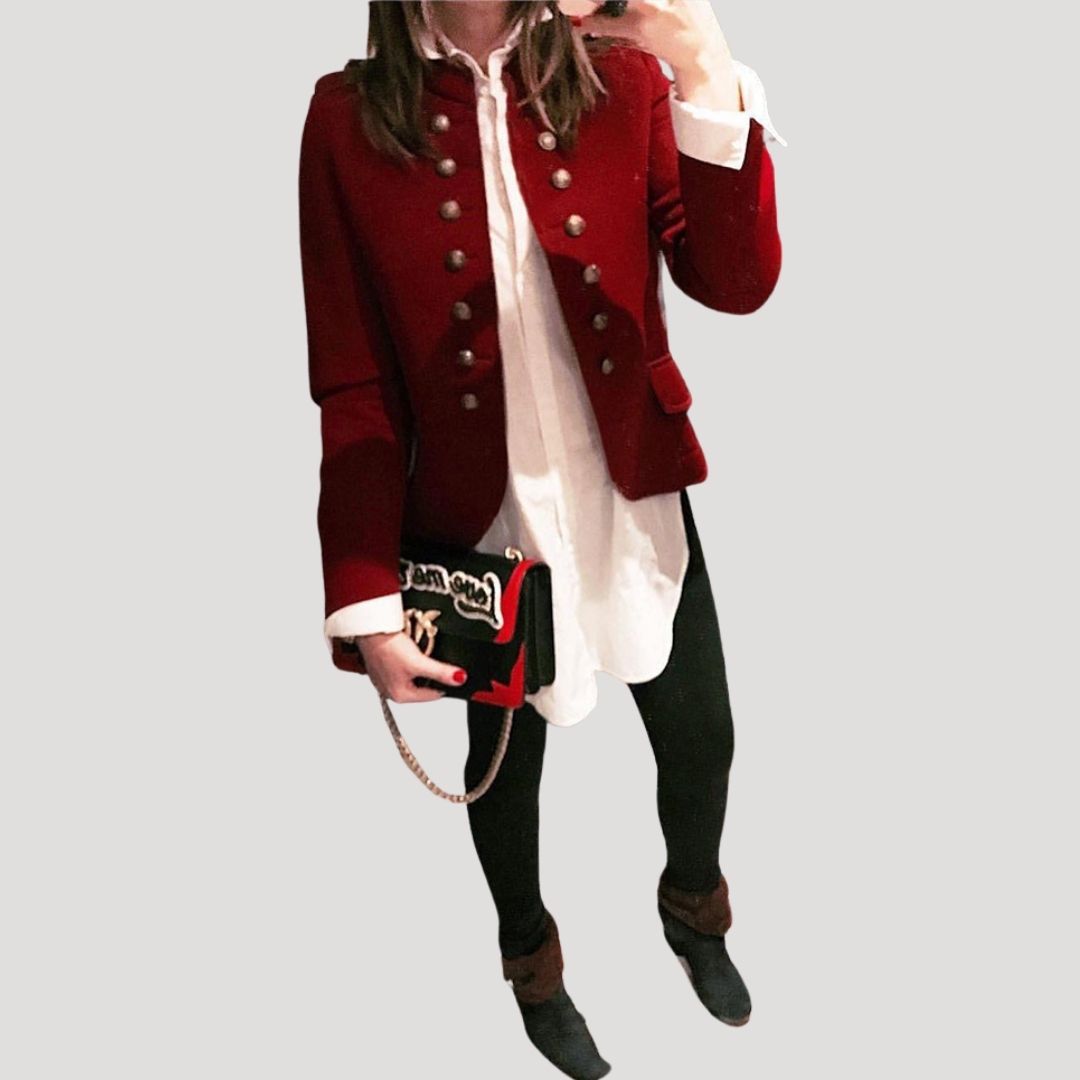 Military-inspired tailored everyday blazer for women | Colette -3