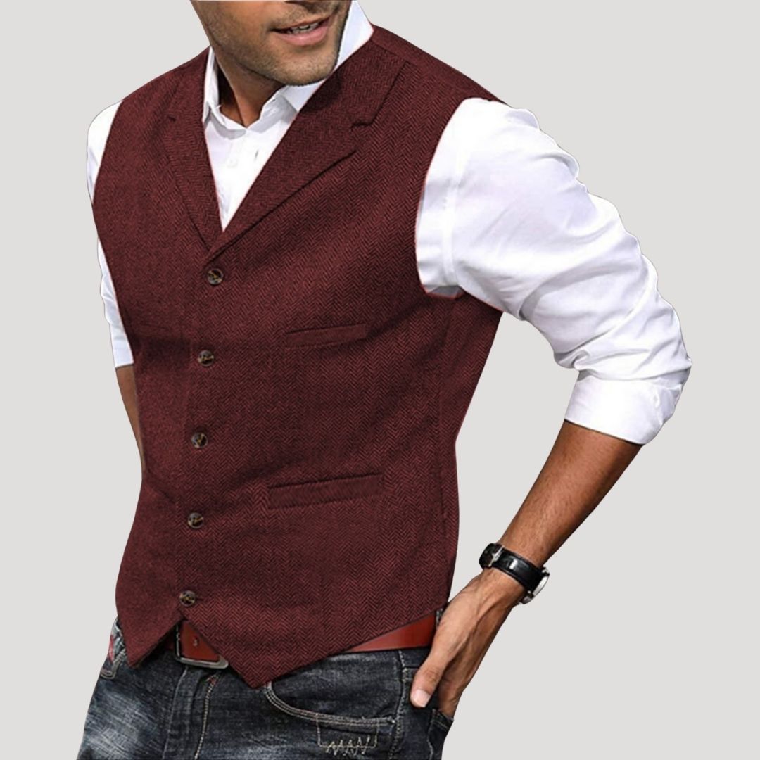 Tailored smart-casual everyday waistcoat for men | Preston -11