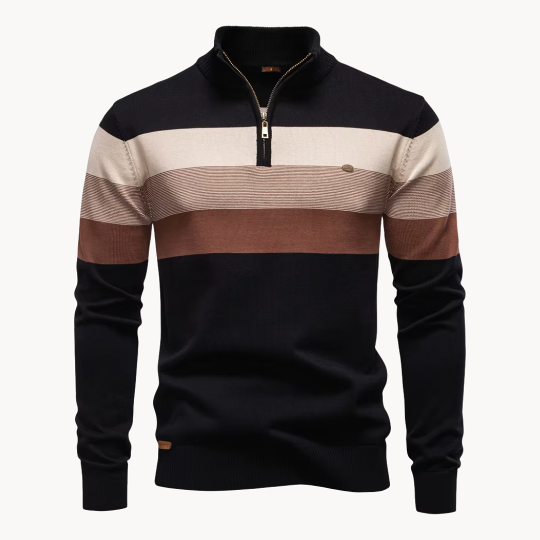 Classic quarter-zip everyday jumper for men | Burk -2