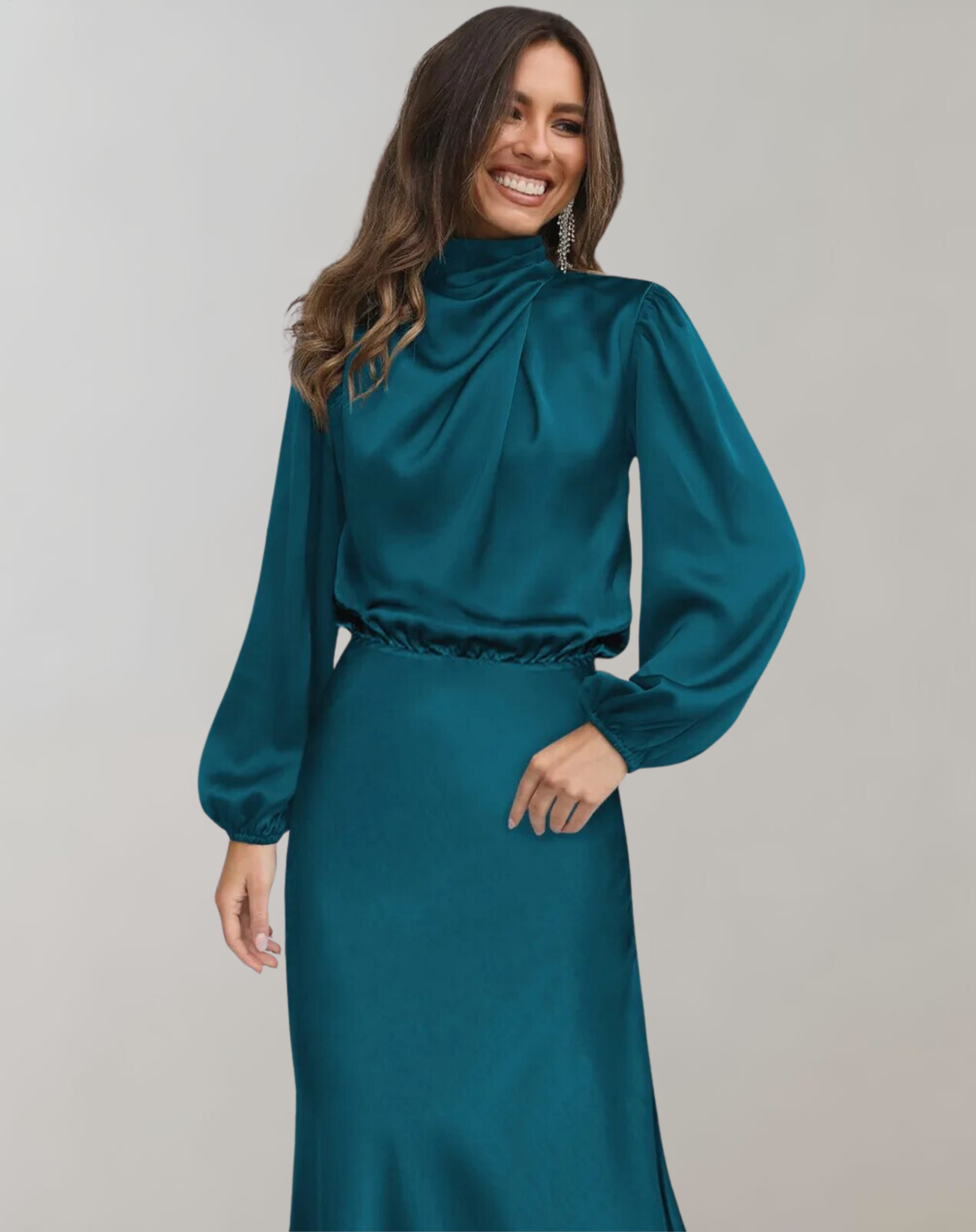 Long sleeved dress for women | Bella -5
