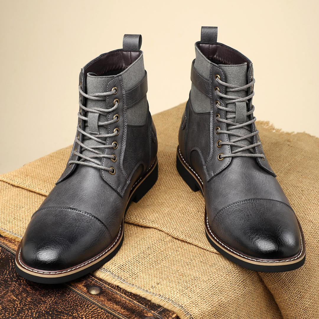 Rugged zip boots with vintage-inspired silhouette for men | Xavier