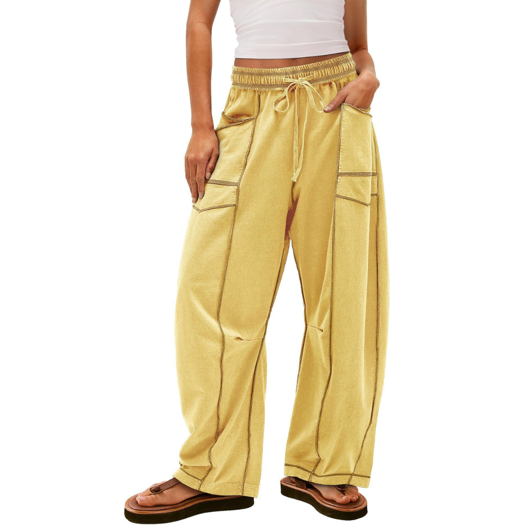 Comfy baggy-leg everyday lounge trousers for women | Avanita -6