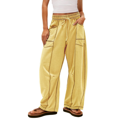 Comfy baggy-leg everyday lounge trousers for women | Avanita -6