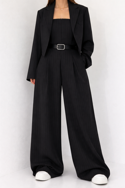 Chic bustier jumpsuit jacket for women | Selene -6
