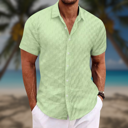 Aurelle casual short-sleeve button-up shirt for men