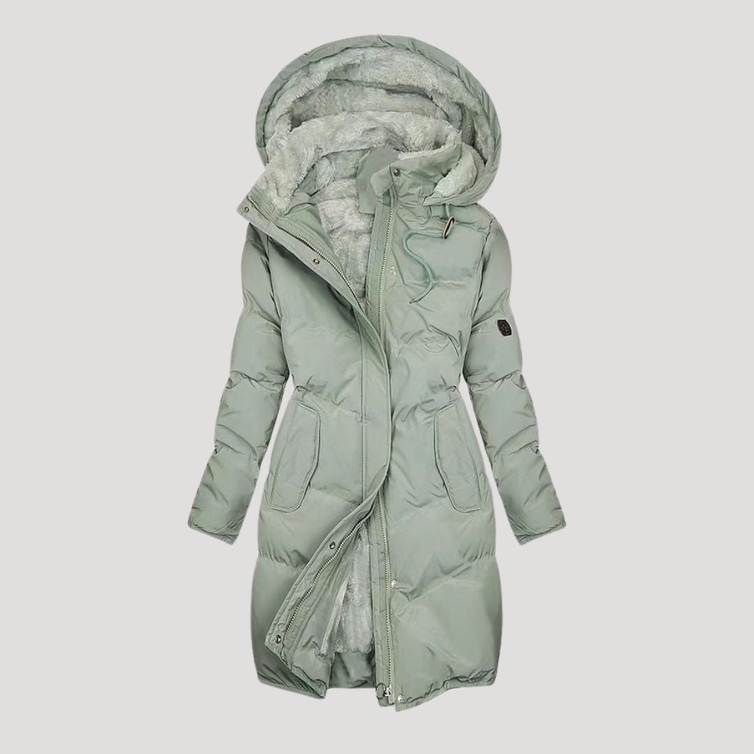 Long hooded winter coat for women | Celeste