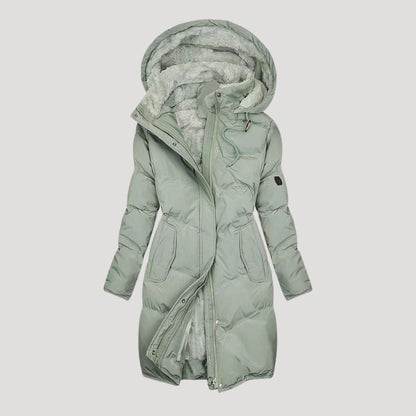 Long hooded winter coat for women | Celeste