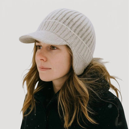 Cosy knitted ear-flap winter hat for women | Antonia -6