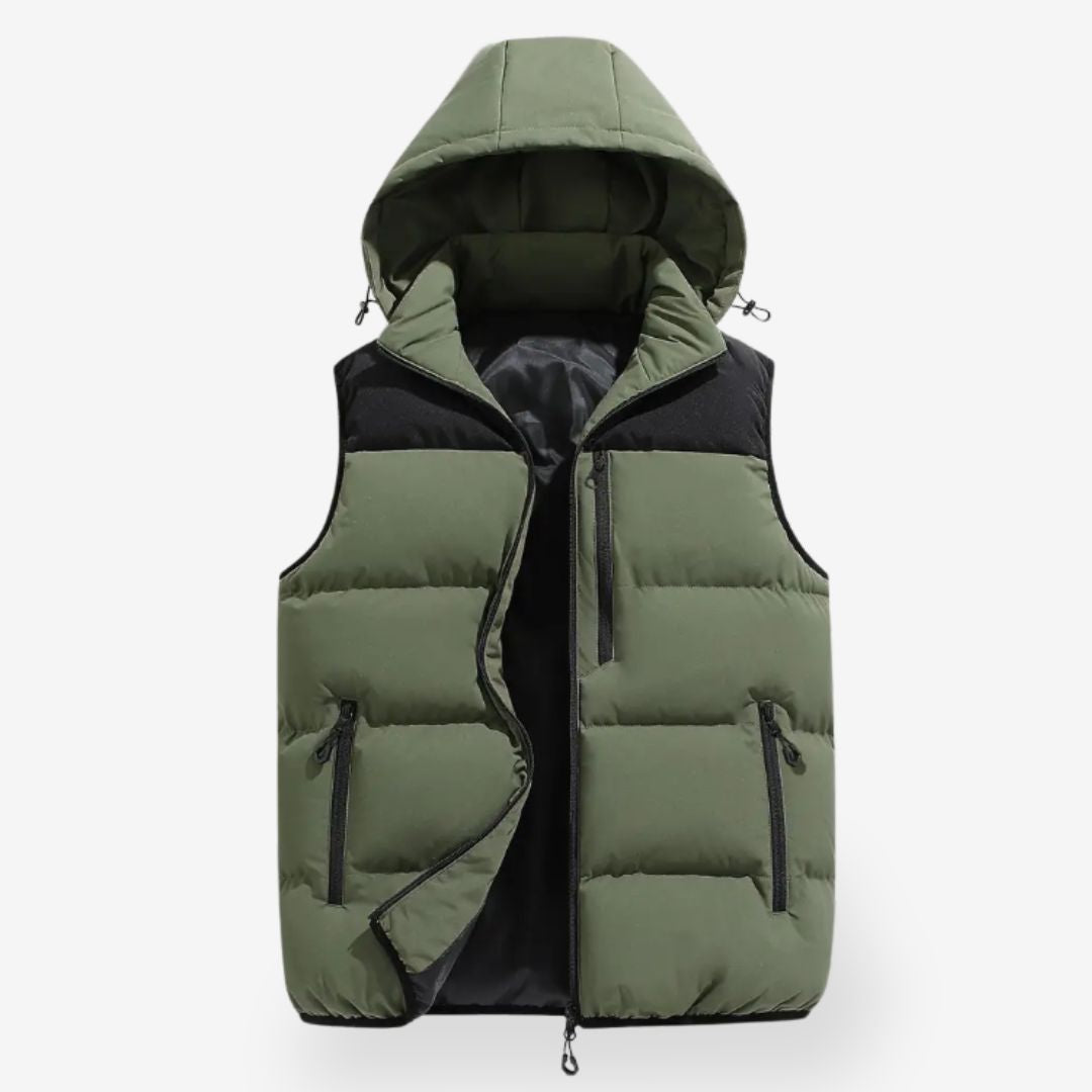 Warm hooded everyday bodywarmer gilet for men -7