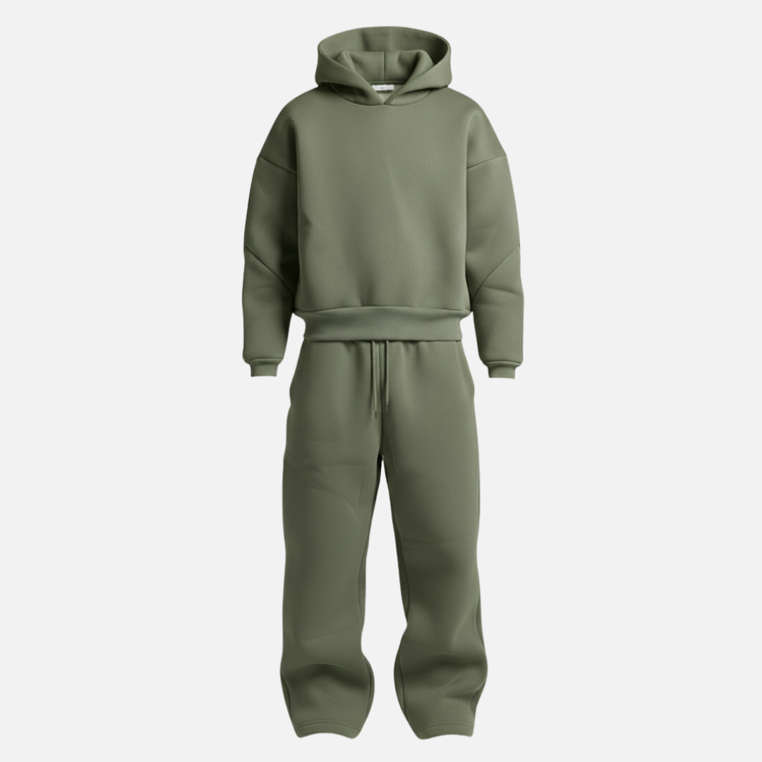 Oversized streetwear hoodie tracksuit set for men -6