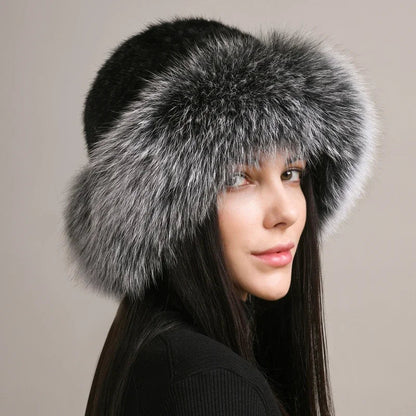 Valentina mink fur hat for women | Aurora -4