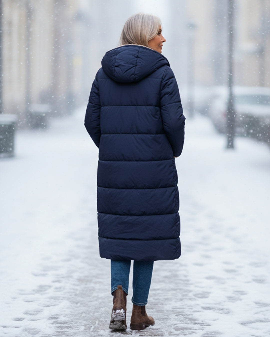 Warm sherpa-lined winter coat for women | Eleanor -22