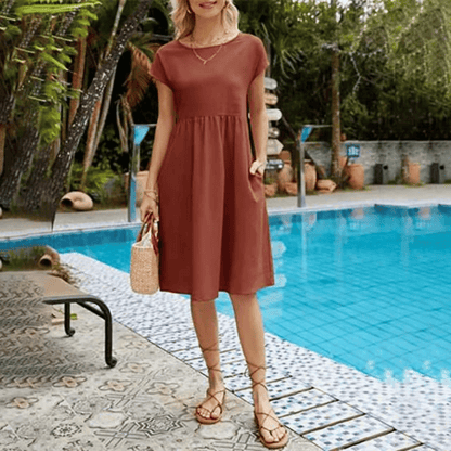 Savana elegant shape tummy-covering dress for women -5