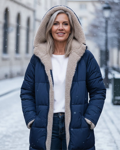 Warm sherpa-lined winter coat for women | Eleanor -21