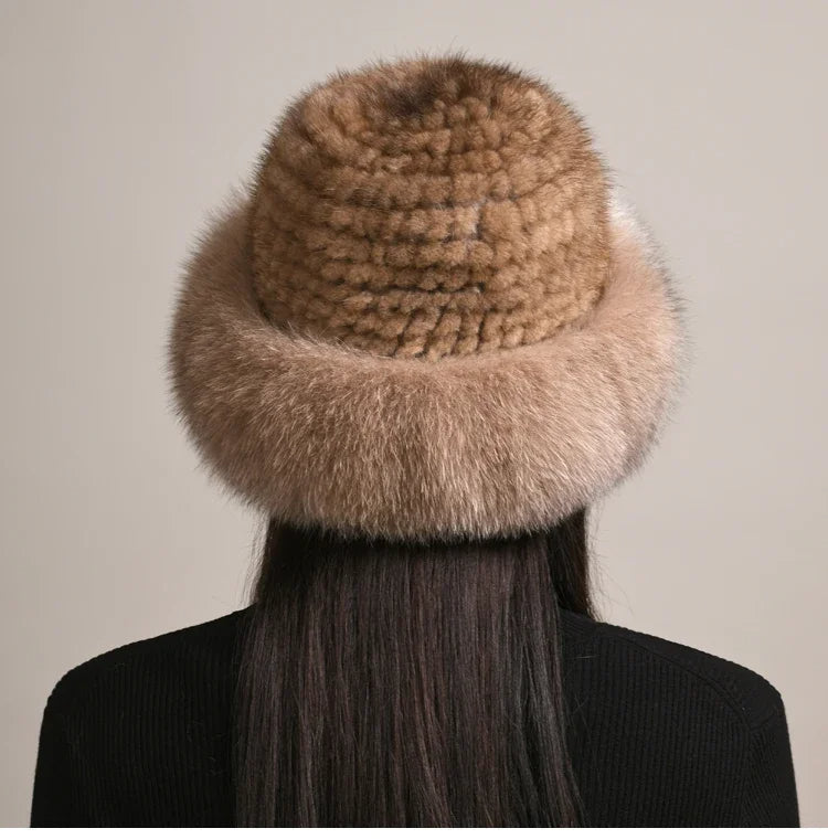 Valentina mink fur hat for women | Aurora -3