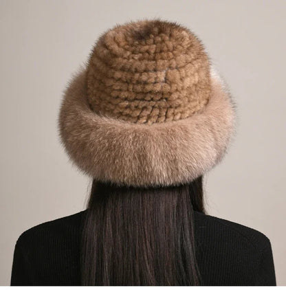 Valentina mink fur hat for women | Aurora -3