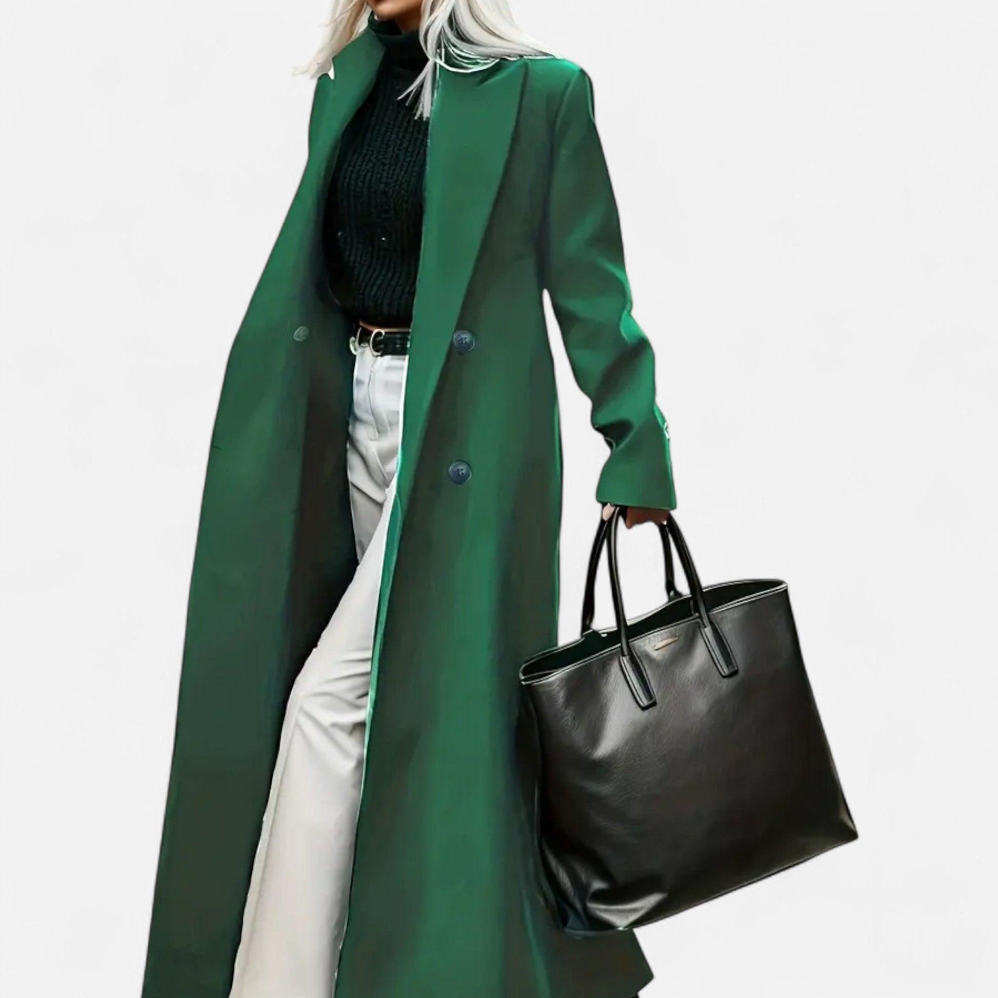 Classic structured formal winter coat for women -1