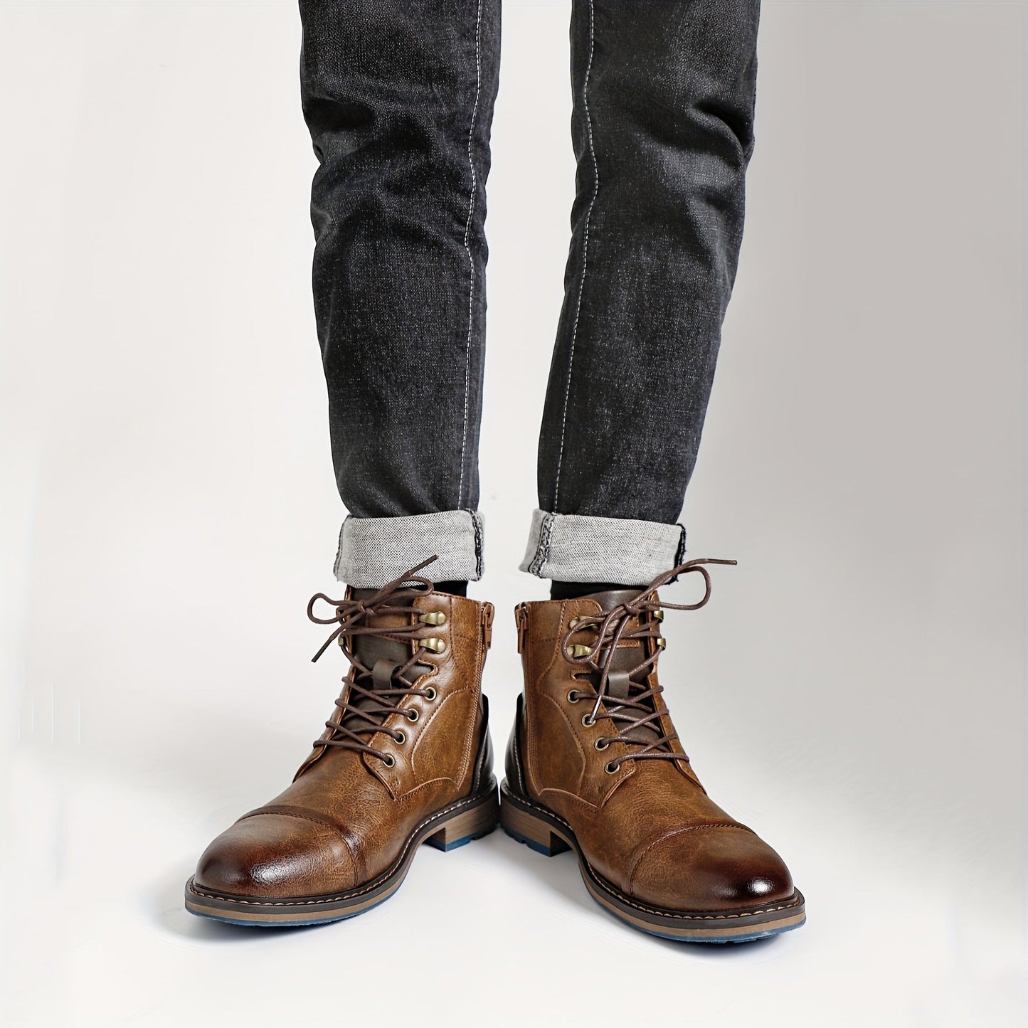 Heritage brogue boots with classic detailing for men | Maxwell