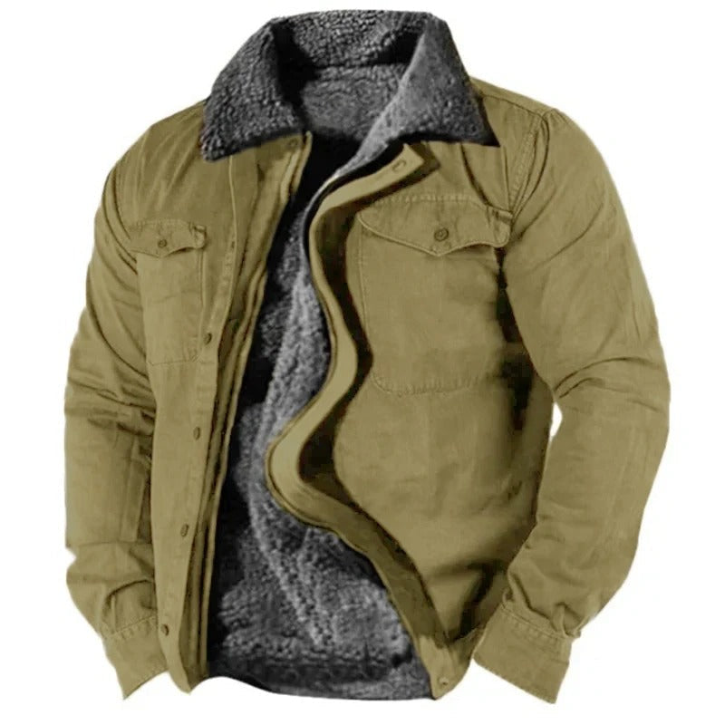 Warm sherpa-lined jacket for men | Logan