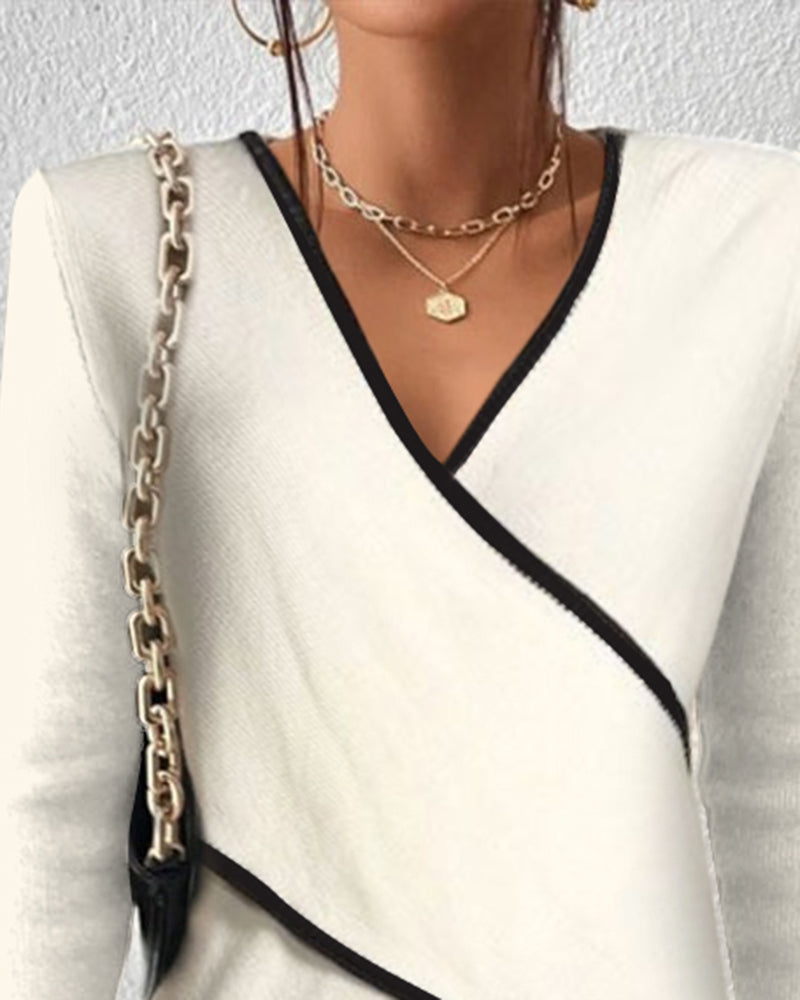 Timeless V-neck jumper for women | Alina -2
