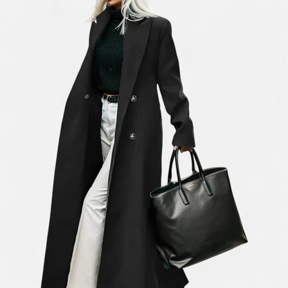 Classic structured formal winter coat for women -3