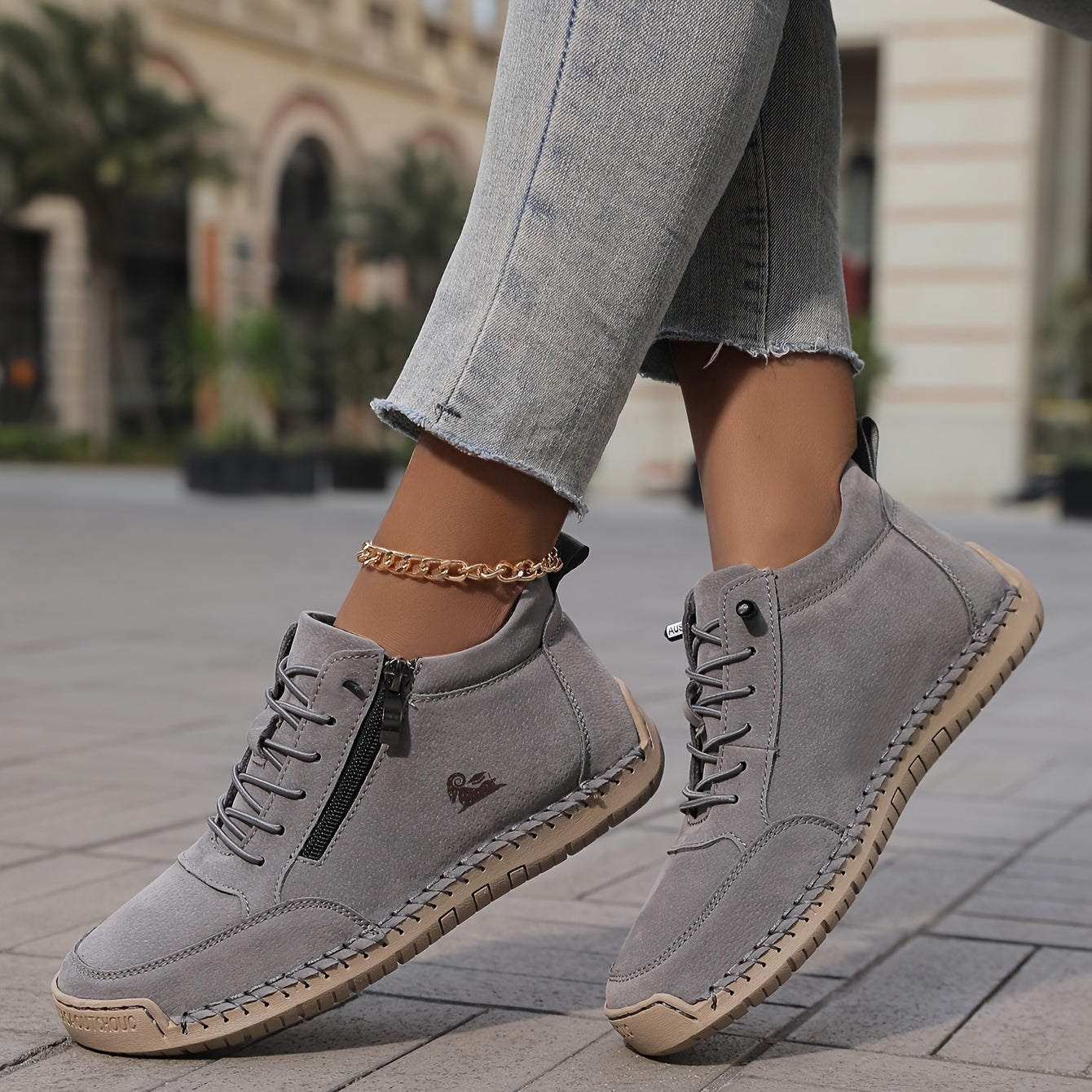 Zip-up orthopaedic everyday shoes for women | Helena -10